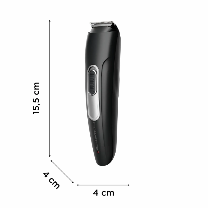 Триммер Rowenta Stylis Easy, для бороды и усов, сеть+акум., насадок-2, сталь, черный