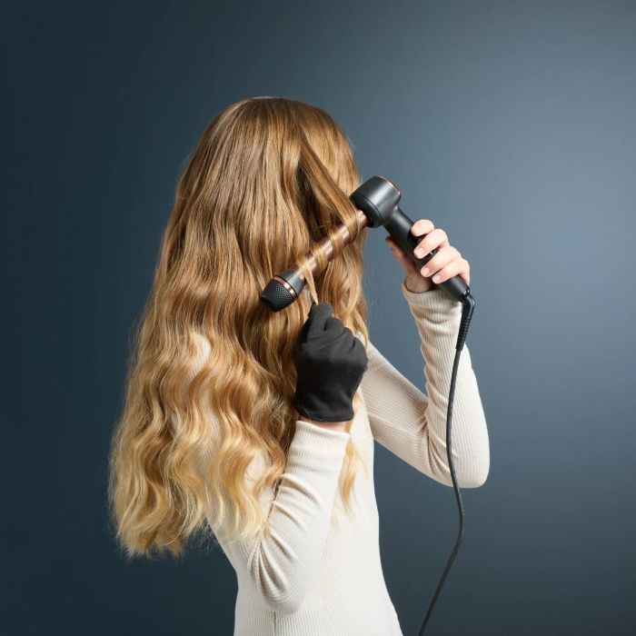 Стайлер Rowenta Twist Curl, автоматичний, темп.режимів-4, 150C–210С, кераміка, рукавика та термопідкладка, чорно-золотий