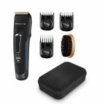 Машинка для стрижки Rowenta Advancer, для бороди, вусів, голови, мережа+акум., роторний мотор, насадок-3, кейс, титан.напил., темно-синій