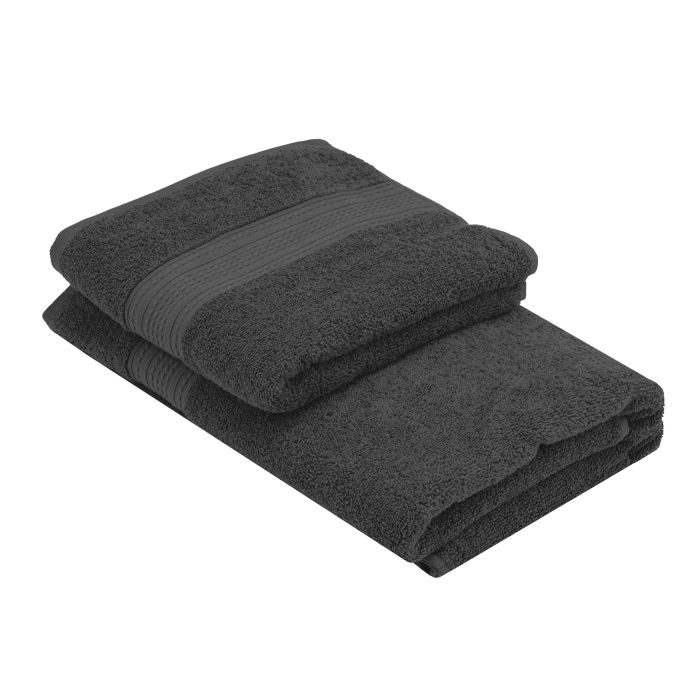 Полотенце махровое Ardesto SuperSoft 50х90см, 100% хлопок, серый темный