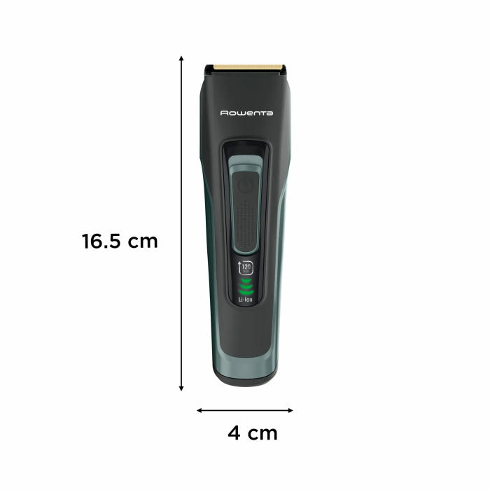 Машинка для стрижки Rowenta Advancer, для бороди, вусів, голови, мережа+акум., роторний мотор, насадок-2, кейс, титан.напил., темно-зелений