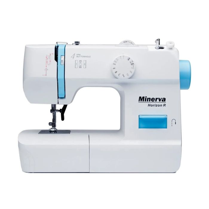 Швейная машина МINERVA Horizon R, электромех., 71 Вт,  13 швейных операций, петля полуавтомат, белый