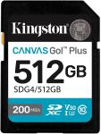 Карта пам'яті Kingston SD  512GB C10 UHS-I U3 V30 R200/W160MB/s