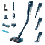 Пылесос Philips беспроводный Flex Series 5000, влажная уборка, конт пыль -0.27л, автон. раб. до 60мин, PowerCyclone 10, серо-зеленый