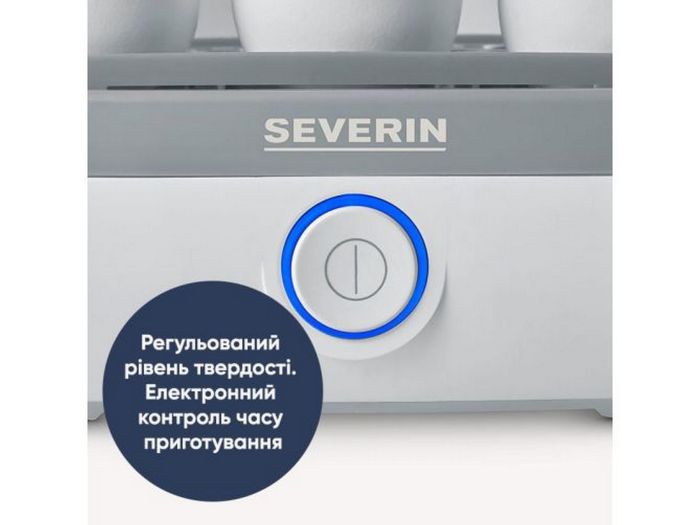 Яйцеварка Severin 420Вт, электронное управл., на 6 яиц, звуков., сигнал, пластик, белый