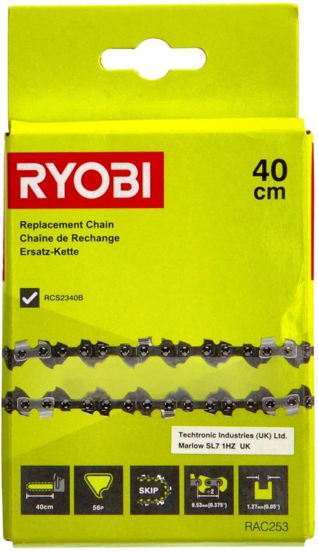 Ланцюг для пилки Ryobi RAC253 40см 1.27мм 3/8"