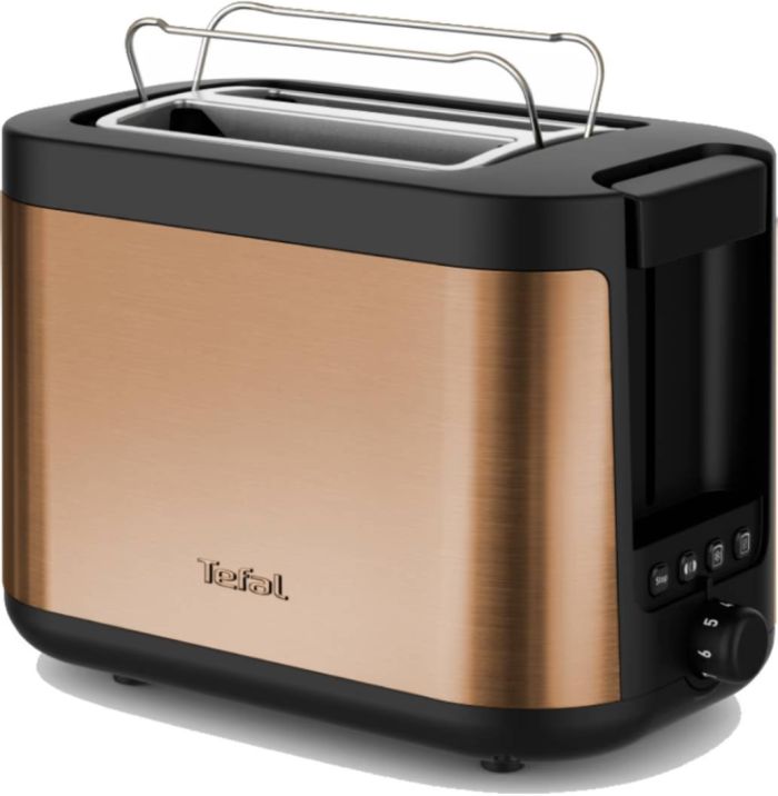 Тостер Tefal Coppertinto 850Вт, разморозка, пластик, бронзовый