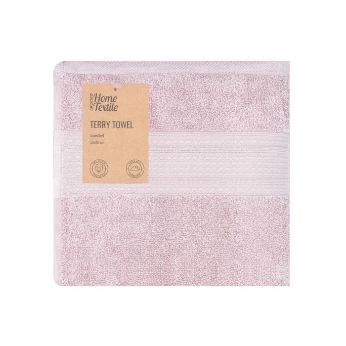 Рушник махровий Ardesto SuperSoft 50х90см, 100% бавовна, рожевий