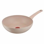 Сковорода ВОК Tefal Delight,28см, алюміній, бакеліт, бежевий