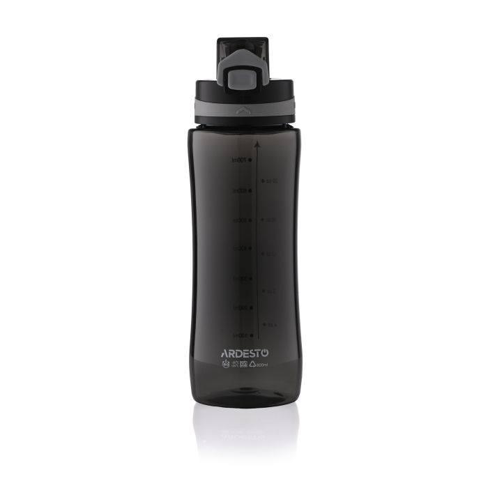 Бутылка для воды Ardesto Purity, 800мл, пластик, черный