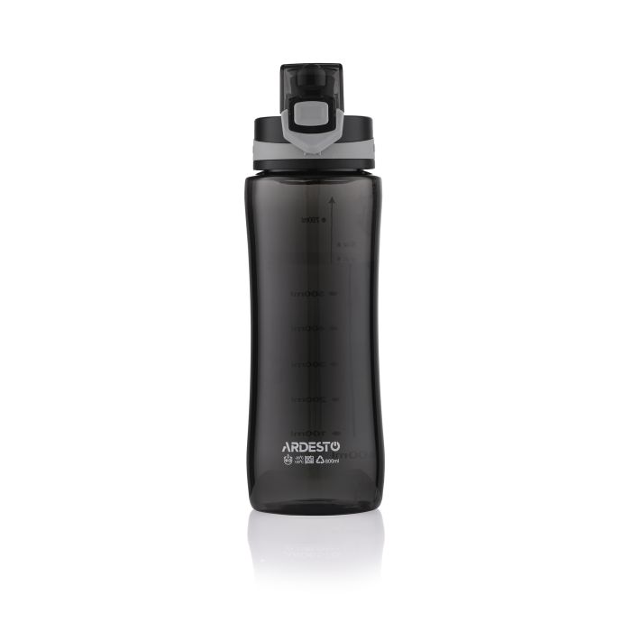 Бутылка для воды Ardesto Purity, 800мл, пластик, черный