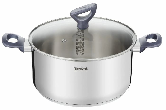 Кастрюля Tefal Daily Cook с крышкой, 24см, нержавеющая сталь, алюминий, бакелит