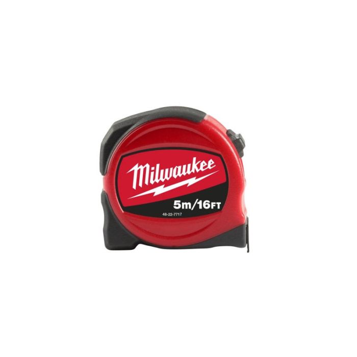 Рулетка Milwaukee Slimline S5-16/25, 5мх25мм, с фиксатором сматывания, АБС-пластик