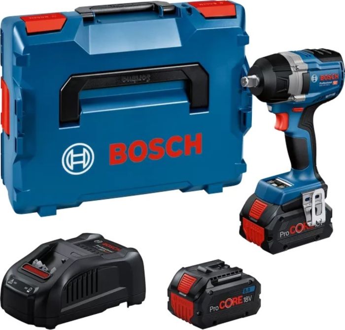 Гайковерт ударний Bosch Professional GDS 18V-750C 18В 2x8А·год до 3000об/хв 270/380/750Нм квадрат 1/2" ЗП GAL1880CV кейс Bluetooth 1.7кг