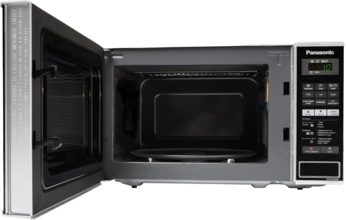 Микроволновая печь Panasonic, 20л, 800Вт, гриль, дисплей, нерж
