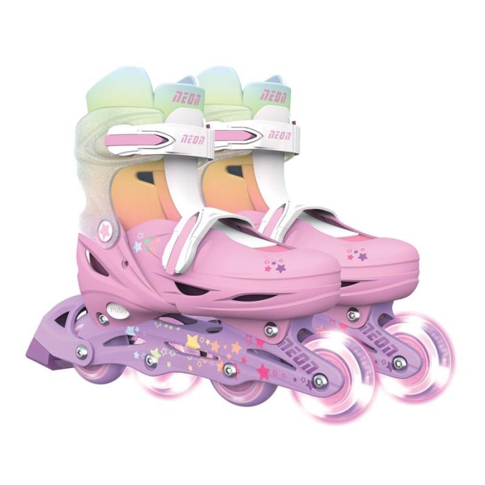 Роликовые коньки Neon Inline, размер 34-37, радуга