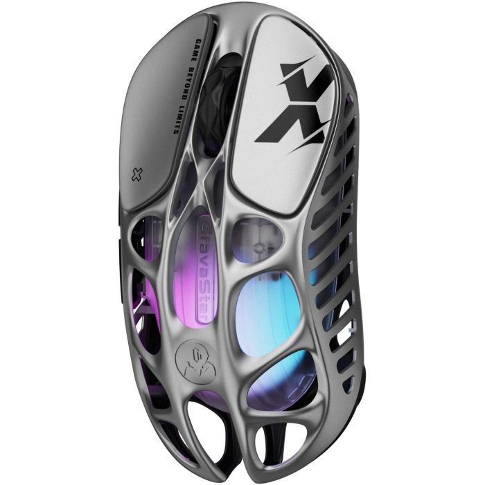 Мышь GravaStar Mercury X, BT/WL/USB-A, RGB, сірий