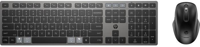 Комплект клавиатура та мышь HP 720 Multi-Device Rechargeable, BT, EN/UK, чёрный