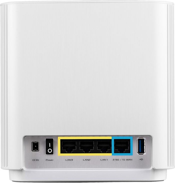 Система WiFi-Mesh ASUS ZenWiFi XT8 v2 AX6600, 3xGE LAN, 1x2.5GE WAN, 1xUSB3.1, 1мод, белый