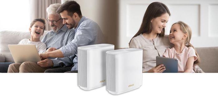 Система WiFi-Mesh ASUS ZenWiFi XT8 v2 AX6600, 3xGE LAN, 1x2.5GE WAN, 1xUSB3.1, 1мод, белый