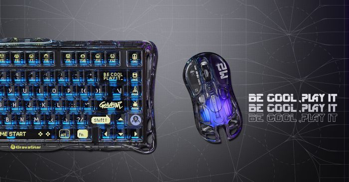 Миша GravaStar Mercury M2, BT/WL/USB-A, RGB, чорно-прозорий