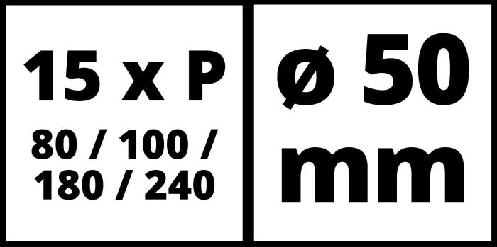 Набір шліфпаперу Einhell до TC-PA 50, 50 мм, по дереву, 60 шт