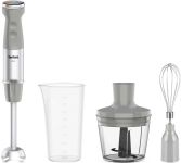 Блендер Tefal погружной Quickchef+ 1000Вт, 3в1, чаша-800мл, чопер-500мл, турборежим, серебристо-серый