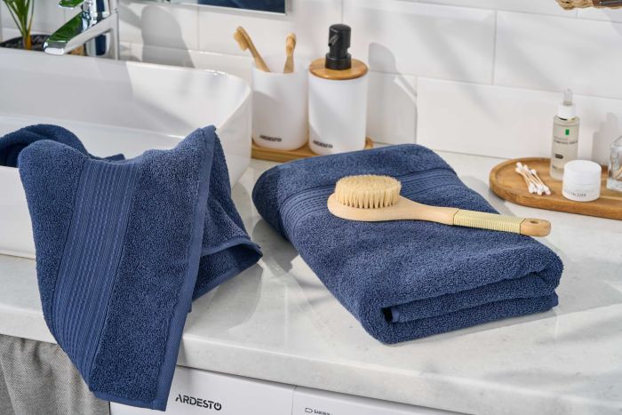 Рушник махровий Ardesto SuperSoft 70х140см, 100% бавовна, синій