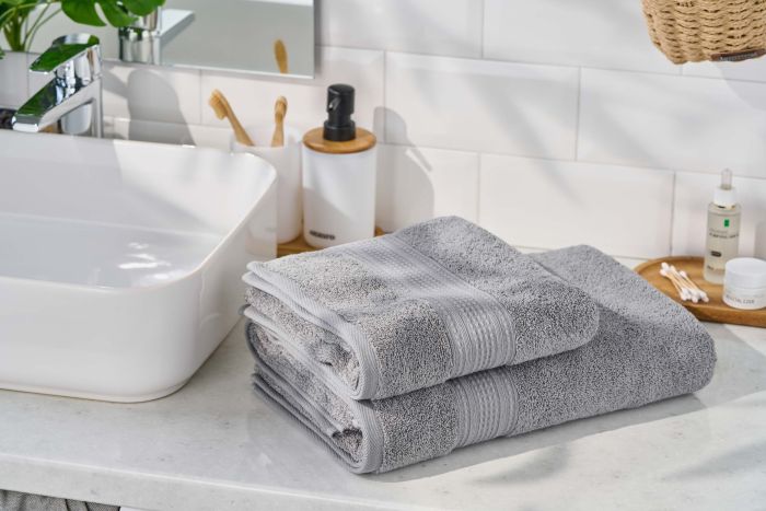 Полотенце махровое Ardesto SuperSoft 70х140см, 100% хлопок, серый