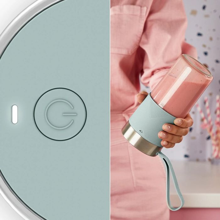 Блендер Tefal Lightmix портативний для смузі, чаша-300мл, USB, тритан, зеленый