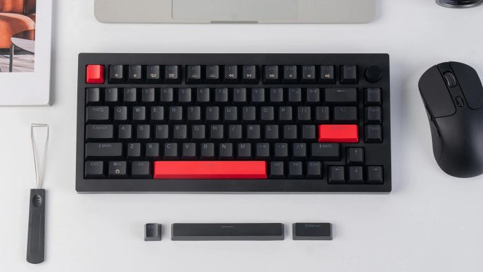 Клавиатура механическая Lemokey X4 84Key, Keychron Red, USB-A, QMK/VIA, Hot-Swap, EN/UKR, RGB, чорний