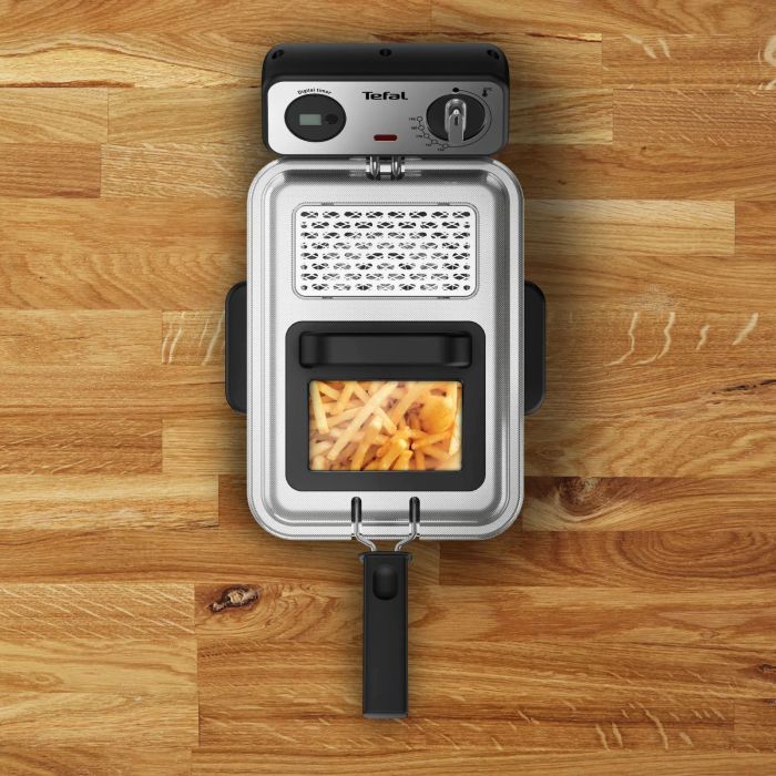 Фритюрниця Tefal Filtra Pro, 2400Вт, ємність-3л, механічне керув., від 150°C до 190°C нержавіюча сталь, черный