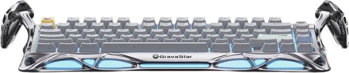 Клавиатура механическая GravaStar Mercury K1 Pro 80keys, GravaStar x Kailh Speedy Mint, EN/UKR, BT/WL/USB, сірий