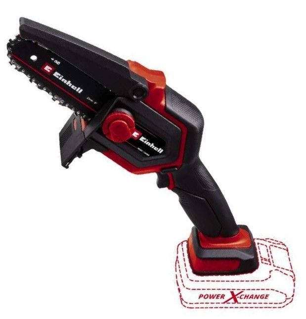 Пила цепная аккумуляторная Einhell GE-PS 18/15 Li BL Kit, PXC 18В, 1х2.5А·час, бесщеточная, шина 158мм, рез 125мм, 4.8м/с, 1.1кг