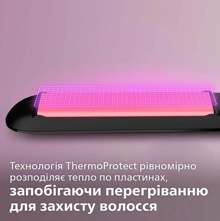 Випрямляч Philips Series 3000, темп.режимів-6, 160-230С, кераміка, чорний