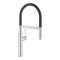 Смеситель для кухни Grohe Essence, длина излива - 240мм, поворотный/гибкий, 1рычаг, супер сталь.