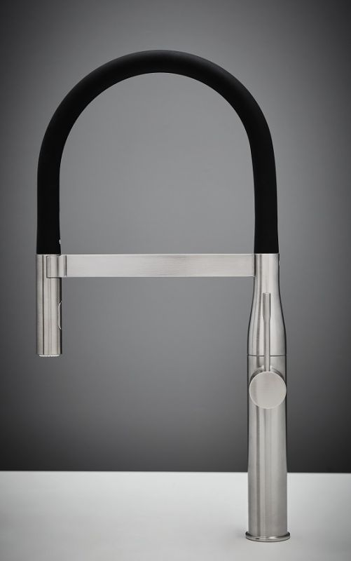 Смеситель для кухни Grohe Essence, длина излива - 240мм, поворотный/гибкий, 1рычаг, супер сталь.