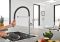 Смеситель для кухни Grohe Essence, длина излива - 240мм, поворотный/гибкий, 1рычаг, супер сталь.