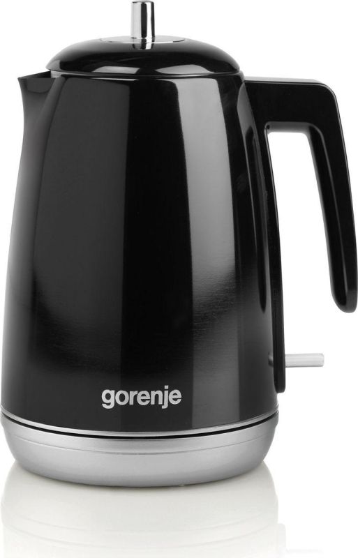 Электрочайник Gorenje 1.7л, Strix контроль, черный