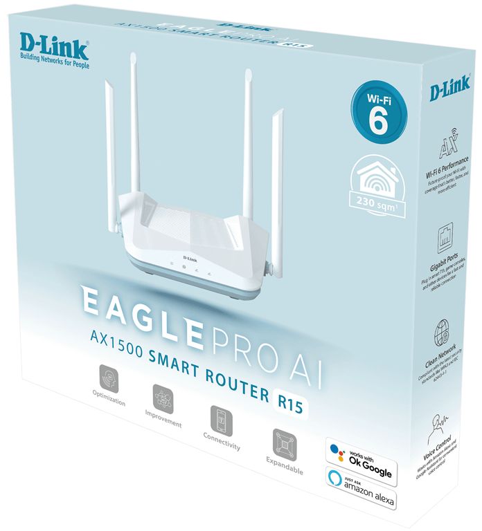 Маршрутизатор   X1500 3xGE LAN, 1xGE WAN D-Link R15