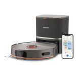 Робот-пылесос Philips Series 5000, h=29.2см, влажная уборка, конт пыль -0.26л, вода -0.27л, автон. раб. до 200мин, EPA 10, черный