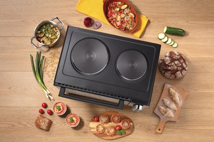 Мини печь Gorenje, 30л, 52x32х40.5см, 2 електрич. комф., чорный