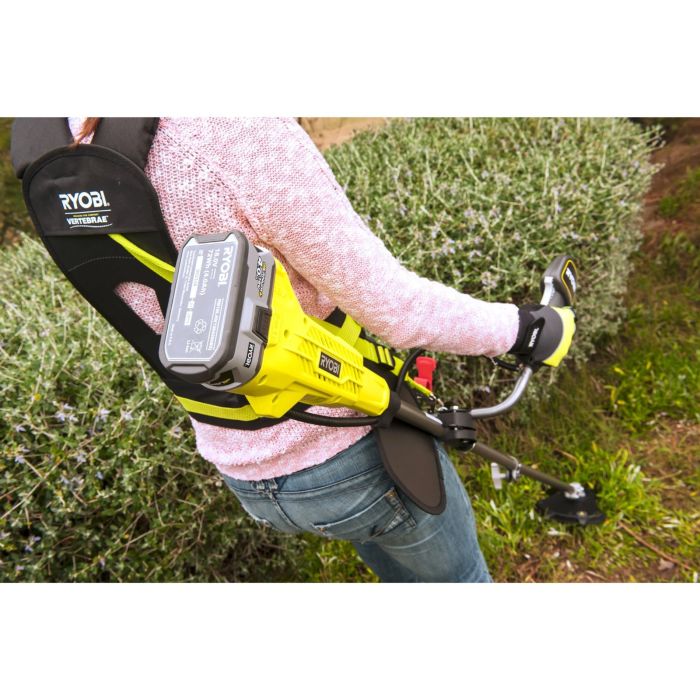 Триммер садовый аккумуляторный Ryobi ONE+ OBC1820B 18В 20см нож/леска 30см эргоремни Vertebrae 4.7кг без АКБ и ЗУ