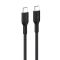 Кабель USB-C > USB-C заряджання/синхронізації Belkin 1м, 240Вт, Type-C, плетений, чорний