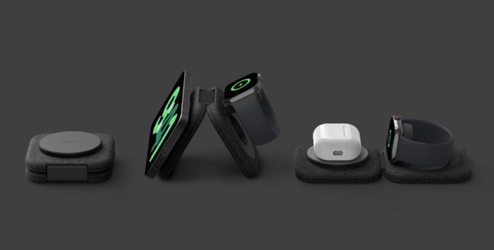 Зарядное устройство безпроводное Belkin 2в1 15Вт Travel Pad Qi2