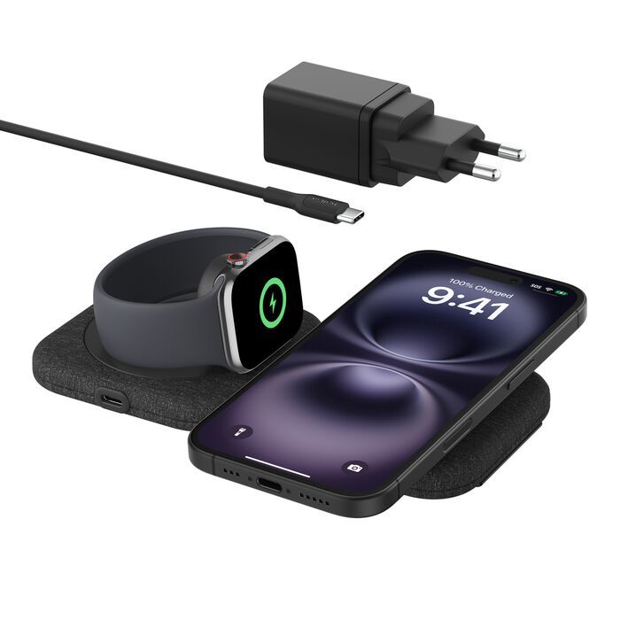 Зарядное устройство безпроводное Belkin 2в1 15Вт Travel Pad Qi2