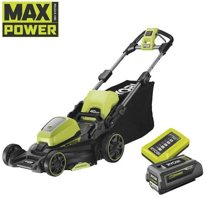 Газонокосилка аккумуляторная Ryobi Max Power RY36LM40A-140 36В акб 1х4А·ч 40см 50л 25-75мм 18.6кг