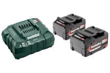 Набір акумулятора та зарядного пристрою Metabo 18В 2х4А·год ЗП ASC55