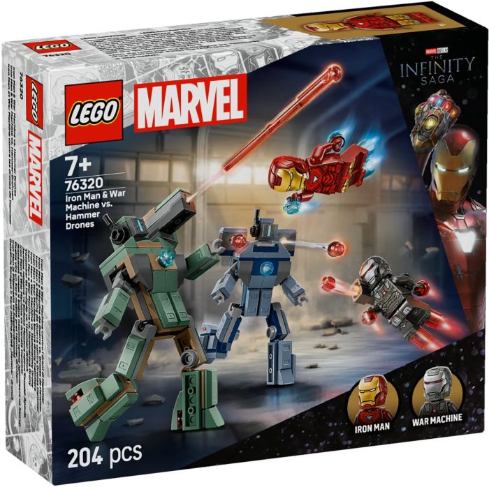 Конструктор LEGO Super Heroes Залізна людина та Бойова Машина проти Хаммер Дронів