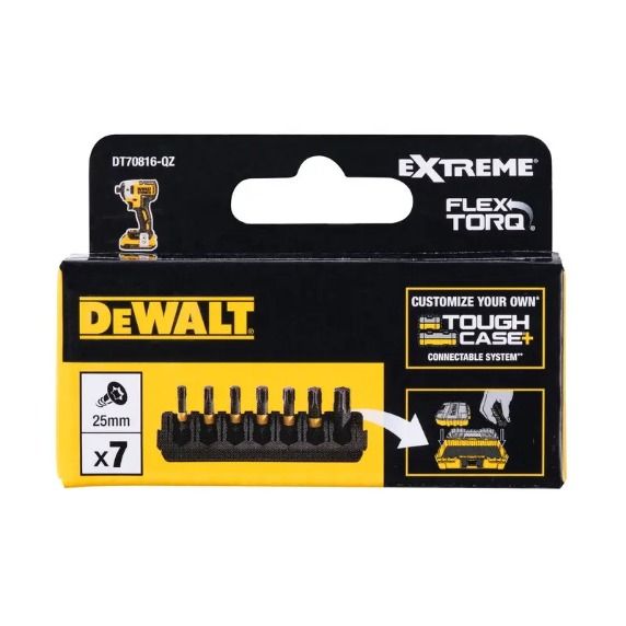 Биты DeWalt FlexTorq 25 мм Т15 Т20 Т25 Т30 Т40 7шт